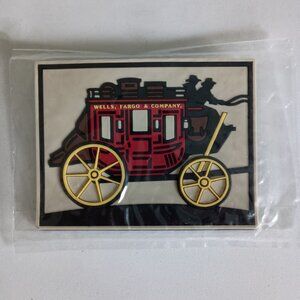 vintage Y2K Wells Fargo stagecoach magnet in unopened wrapper